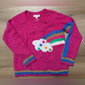 NWT. Tucker and Tate Pink Rouge Rainbow Sweater, Size 4y